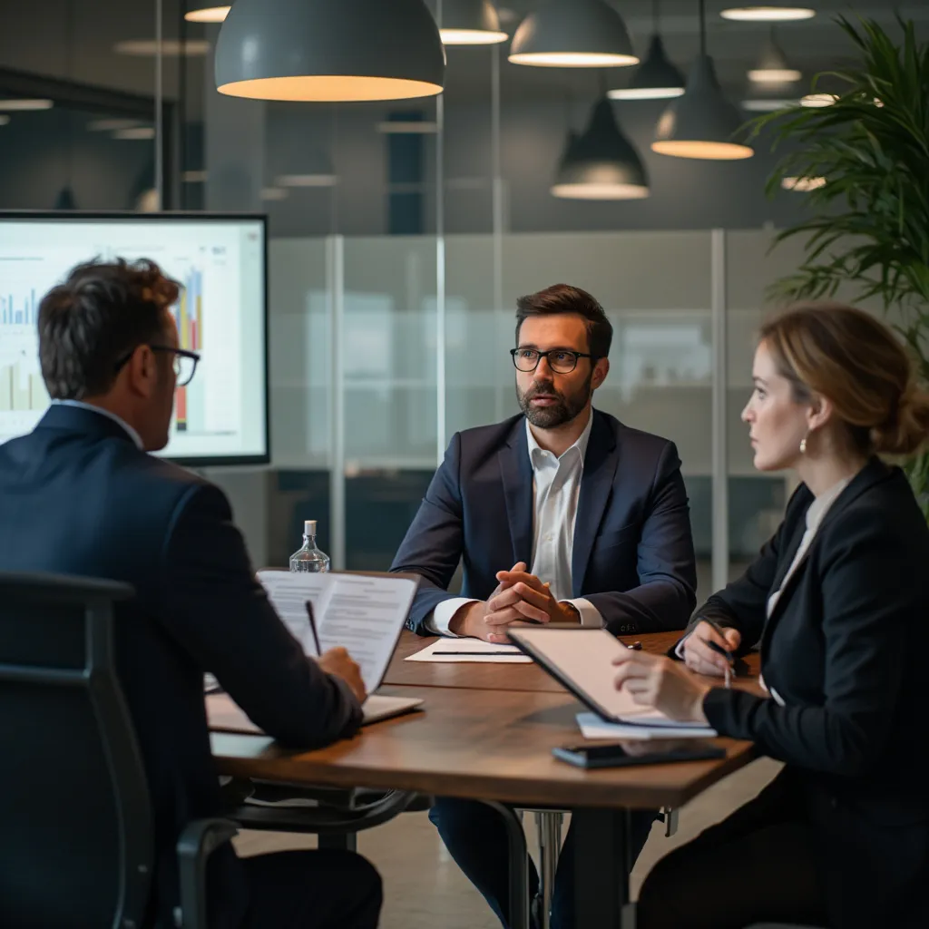 Équipe BizBoost souriante et collaborative